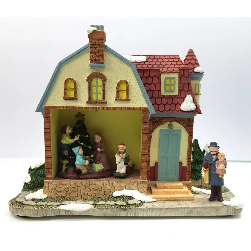 Vintage 1993‎ Dickens Christmas Light Up Christmas Scene